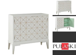 Glenda White Cabinet - Katy Furniture