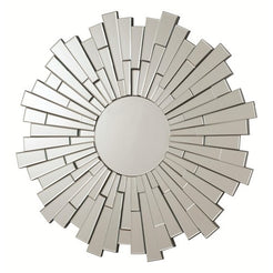 Contemporary Round Frameless Mirror - Katy Furniture