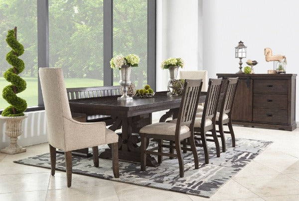 Stone Table w/ 4 Side Chairs  & 2 Arm Chairs