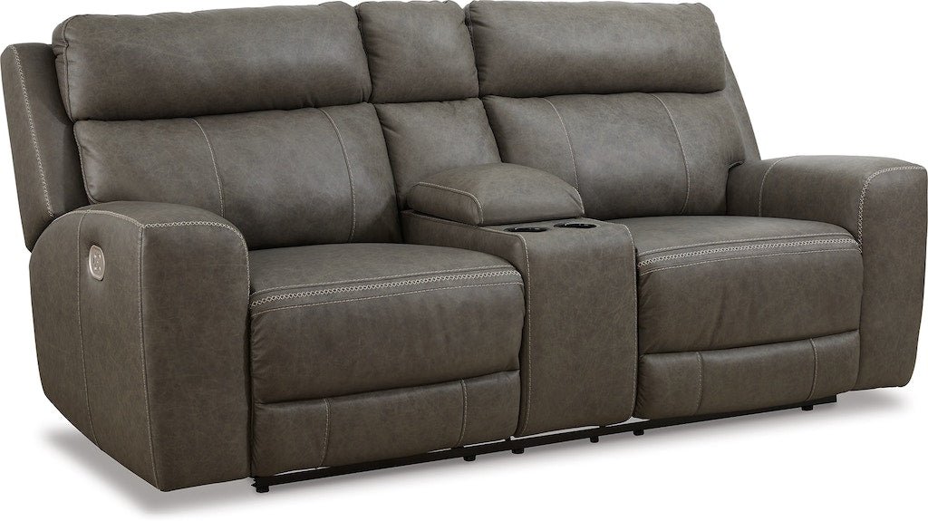 Roman Leather Power Sofa & Loveseat